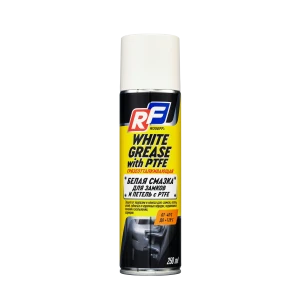 Грязеотталкивающая белая смазка для замков и петель с PTFE RUSEFF, 0,335л 16482N
