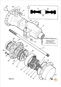 Сливная пробка ступицы JCB (Original) 826/00425